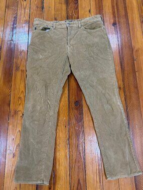 Polo Ralph Lauren The Varick Slim Straight Corduroy Pants Brown Men's Size 38/32